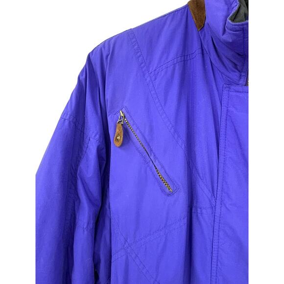 Edelweiss Snow Suit Womens Large Ski Belted Indigo Nylon Insulated Vintage - Picture 3 of 10